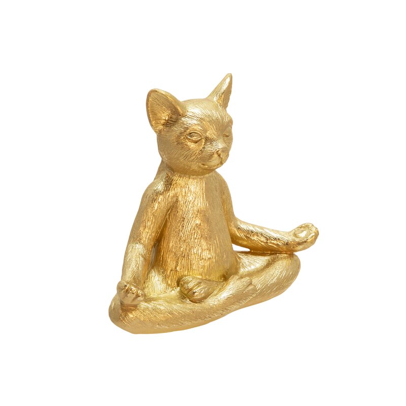 yoga cat figurine